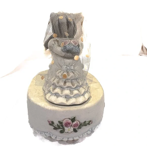 Vintage Schmid Musical Wedding Cats Figurine | Plays “Always” - Picture 7 of 10